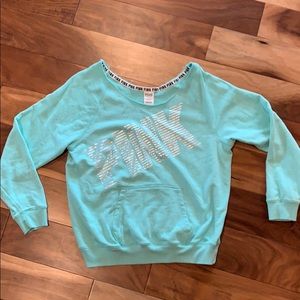 PINK Teal Sweatshirt